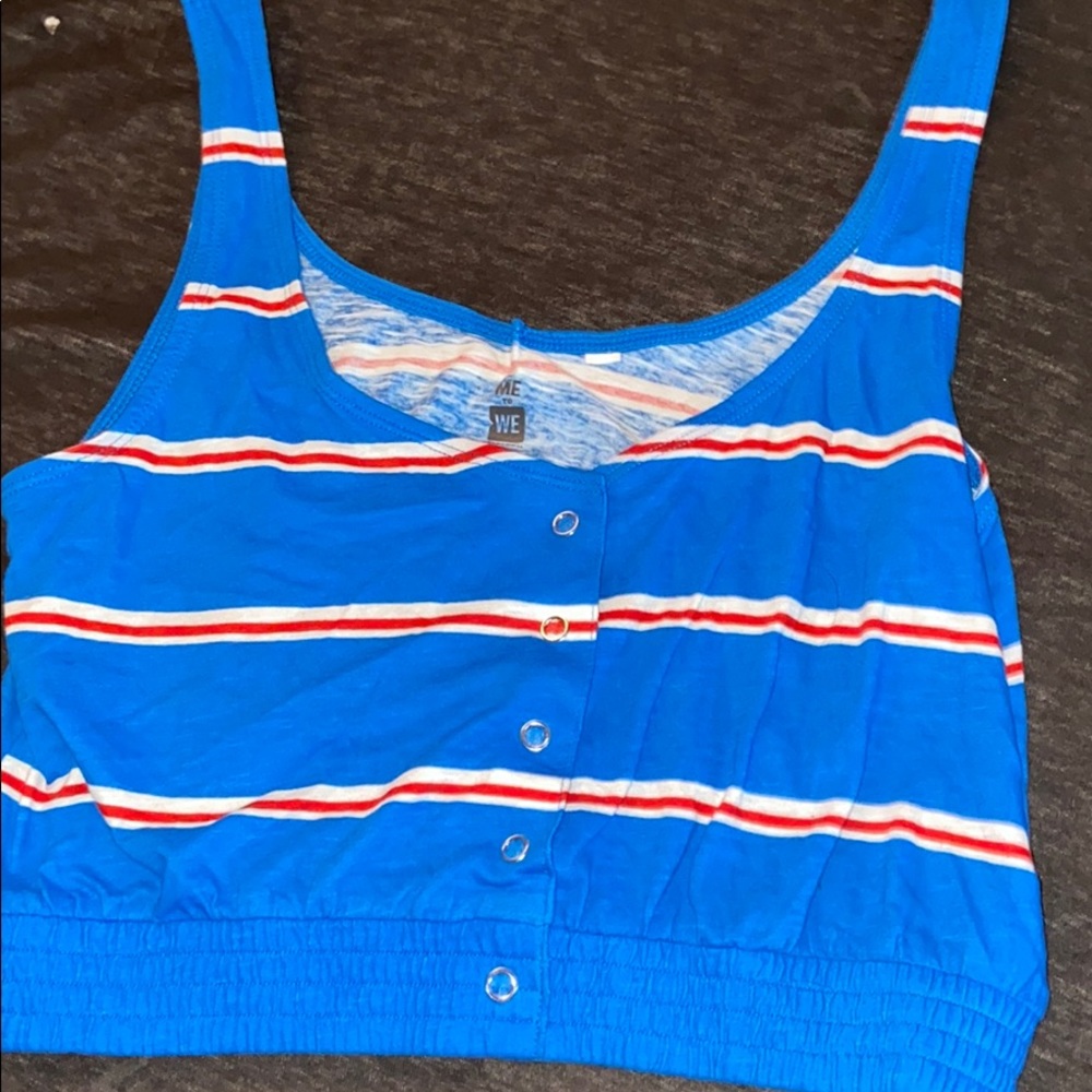 Crop top button down